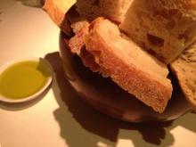 Bread and olive oil.