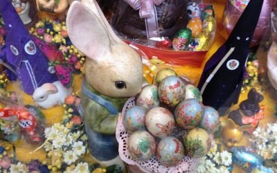 The Easter Bunny with his friends are in the chocolate shop!