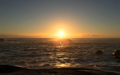 Sun setting into the sea…