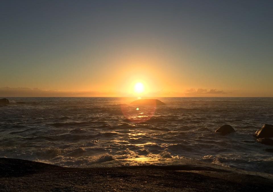 Sun setting into the sea…