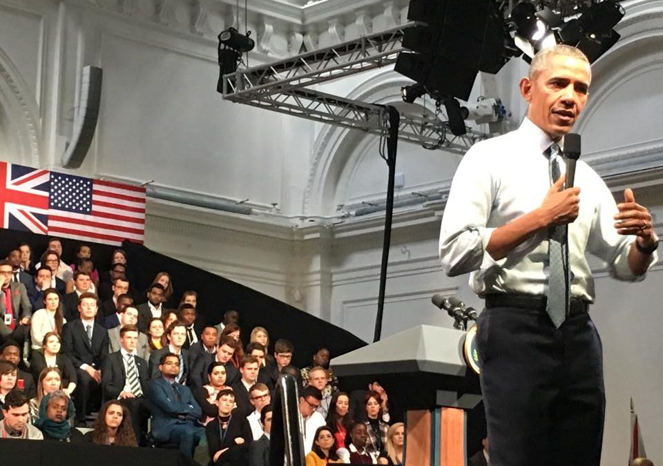 Such a privilege to witness President Obama speaking to a gathering of young people in London yesterday..