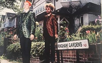 Dave and I floating above the pavement in London N8