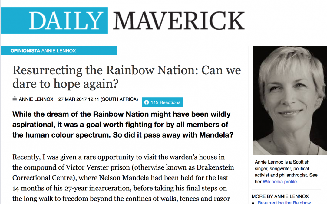 Read online: Annie’s Article on The Daily Maverick