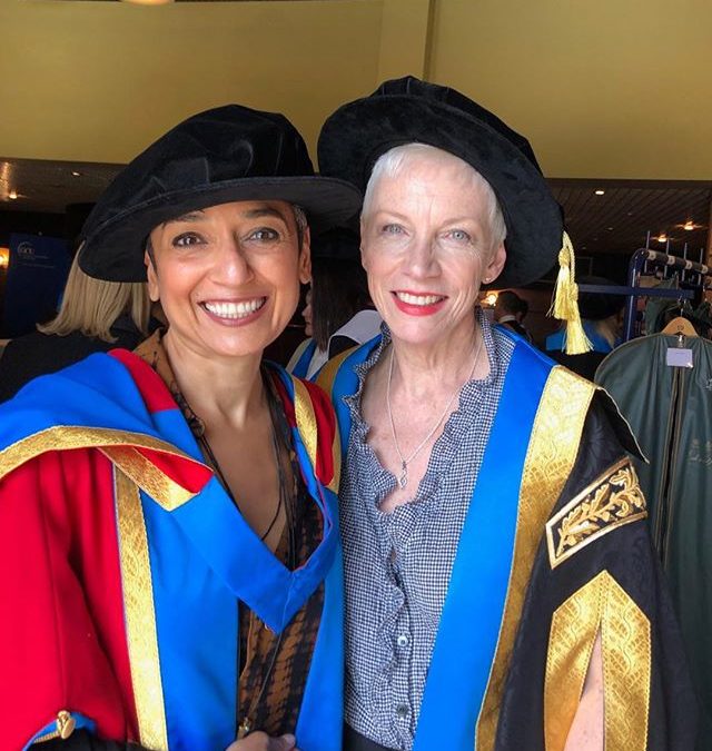 Such a joy and pleasure to award Zainab Salbi with an Honorary Doctorate from Glasgow Caledonian University, as well as hundreds of amazing graduates over the last few days! I’m so proud to be Chancellor of such a brilliant learning establishment as GCU – whose motto is ‘For the Common Good’! Congratulations and love to everyone!! @zainabsalbi #Glasgowcaledonianuniversity #Globalfeminism #thecirclengo