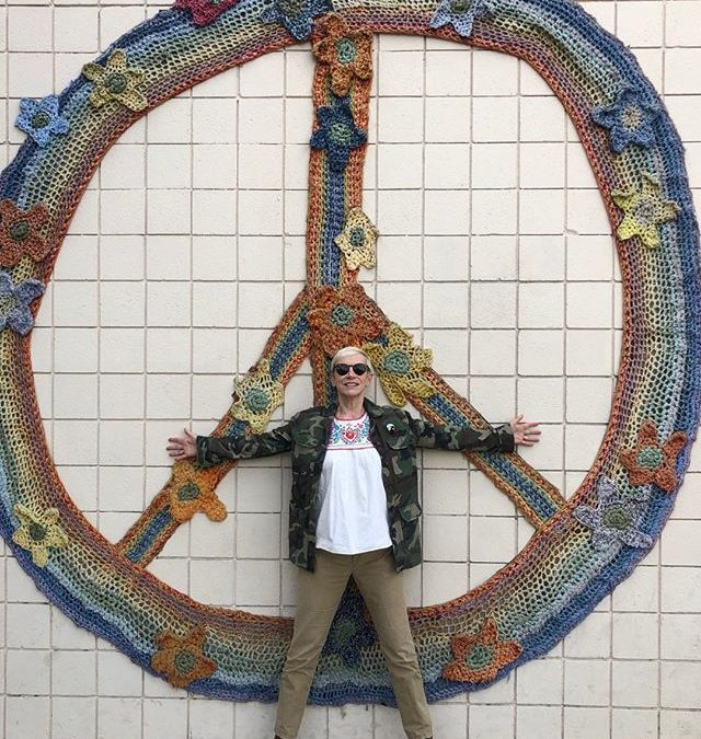 In a world of continuous instability, chaos and dysfunction,… where on earth do we find ‘peace’??? Standing in front of the iconic 60’s anti war symbol in a fashionable district of the city.. asking that very same question… Have a peace filled Sunday..️
